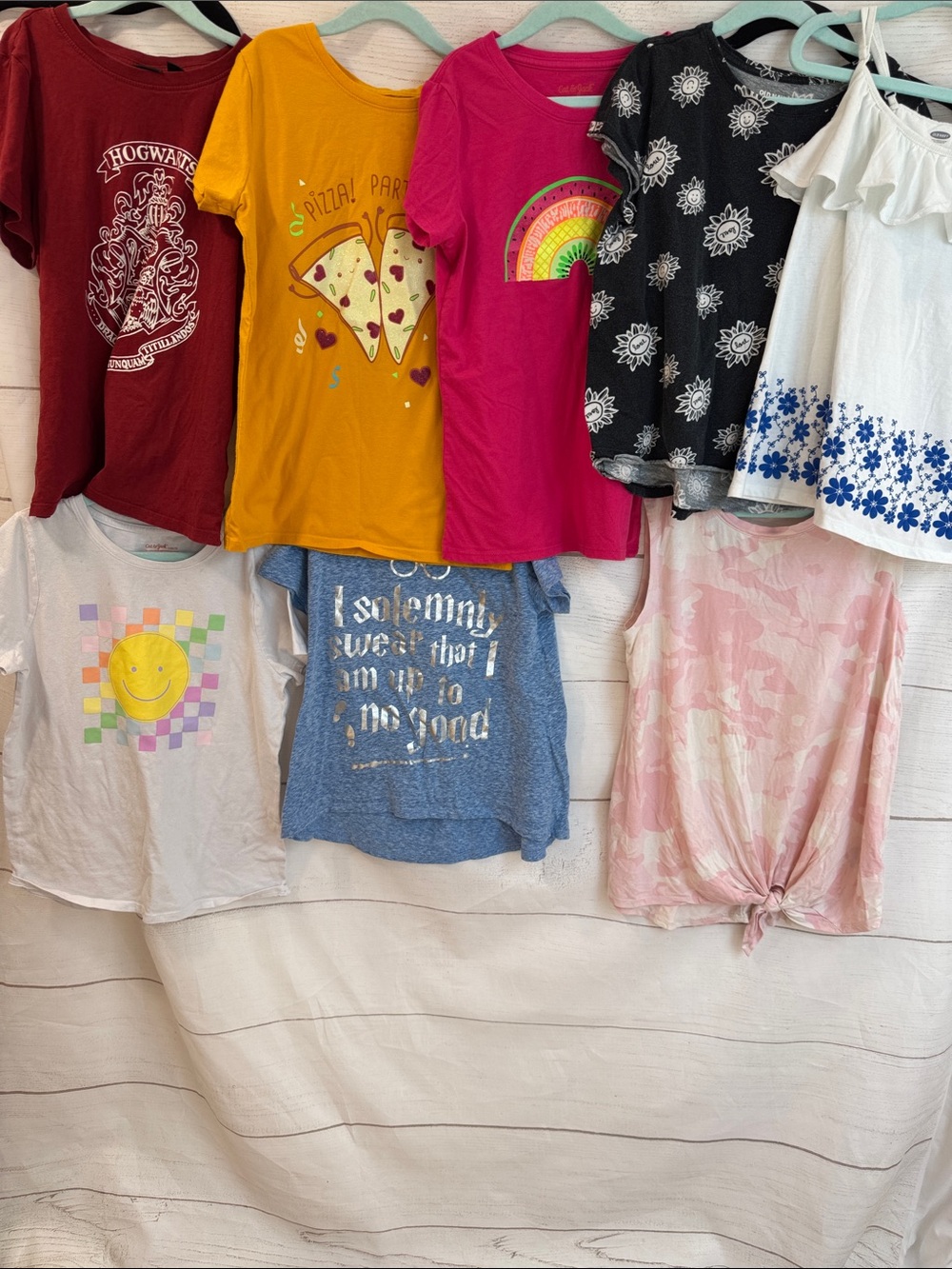 Bundle of 8 Girls Kids short sleeve t-shirts size 10 Harry Potter-Cat & Jack